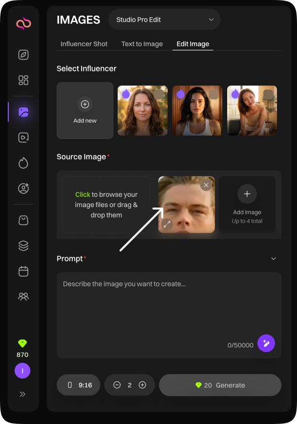 Uploading a blurry source frame into FanPro Studio